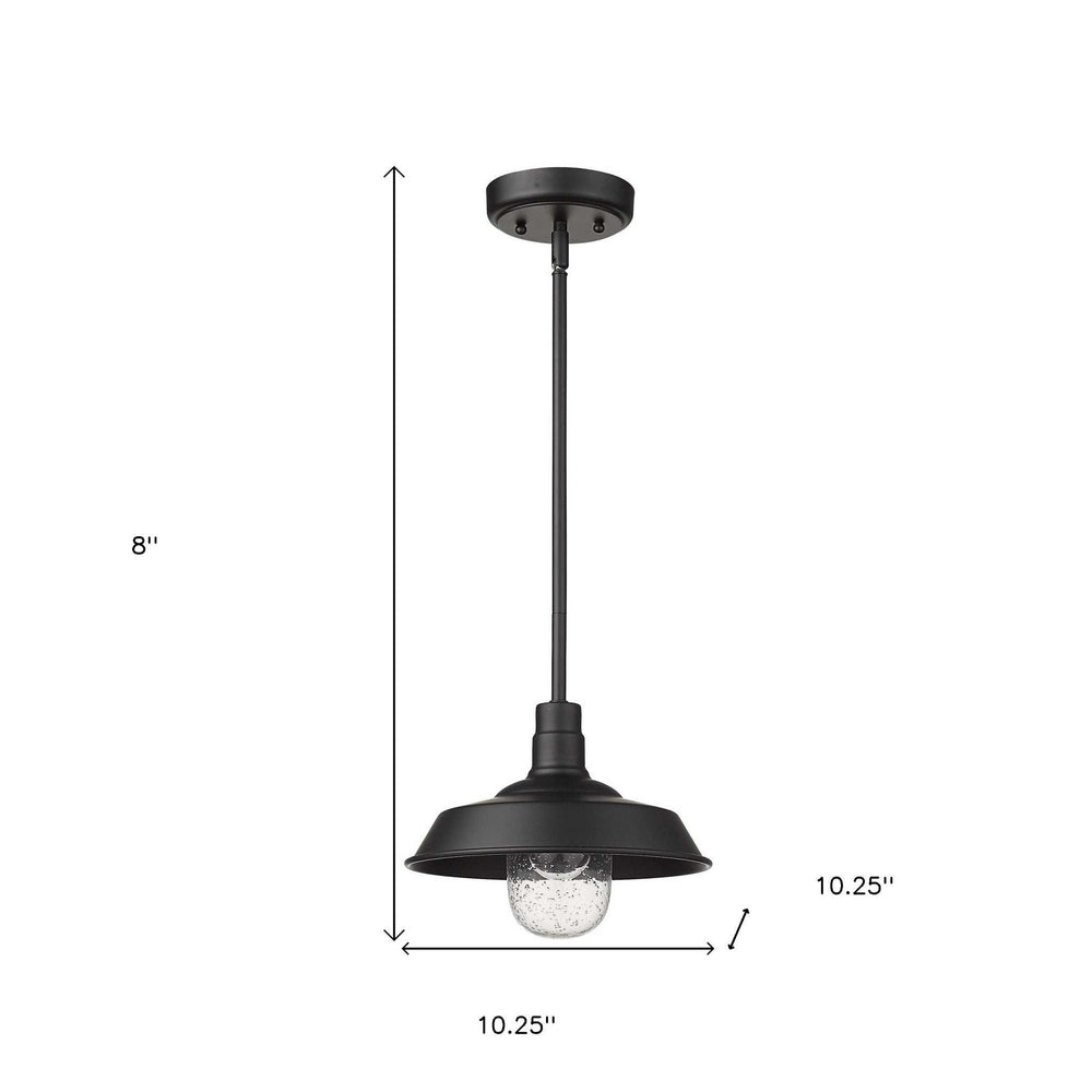 Matte Black Shallow Plate Adjustable Pendant Light - Homeroots - Flyclothing LLC