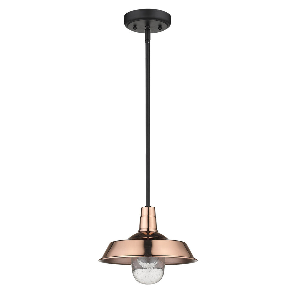 Shiny Copper Shallow Plate Adjustable Pendant Light - Homeroots