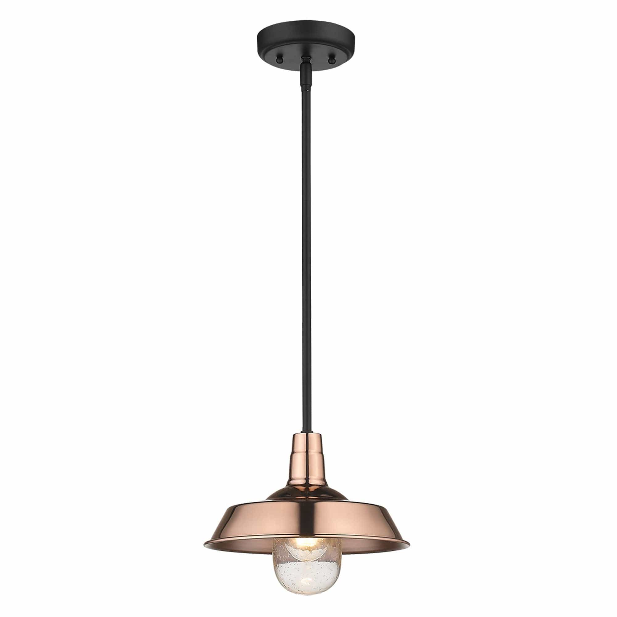 Shiny Copper Shallow Plate Adjustable Pendant Light - Homeroots