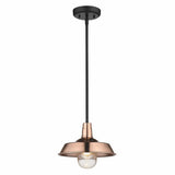Shiny Copper Shallow Plate Adjustable Pendant Light - Homeroots