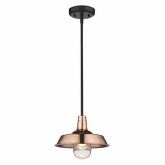Shiny Copper Shallow Plate Adjustable Pendant Light - Homeroots