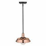 Shiny Copper Shallow Plate Adjustable Pendant Light - Homeroots