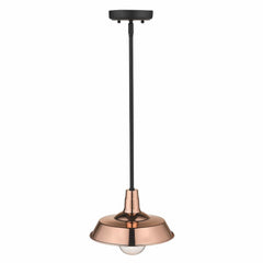 Shiny Copper Shallow Plate Adjustable Pendant Light - Homeroots