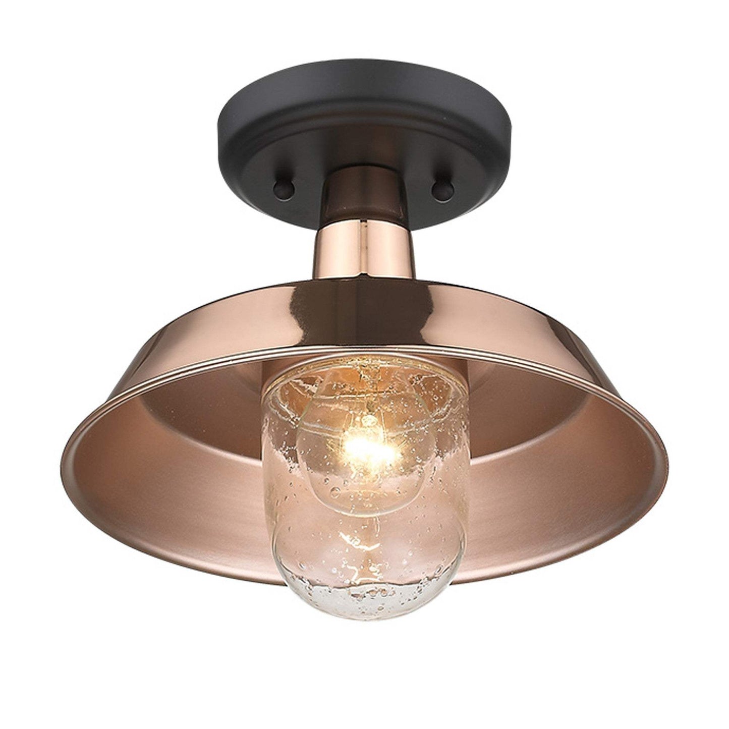 Shiny Copper Shallow Plate Adjustable Pendant Light - Homeroots - Flyclothing LLC