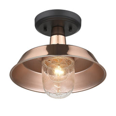 Shiny Copper Shallow Plate Adjustable Pendant Light - Homeroots