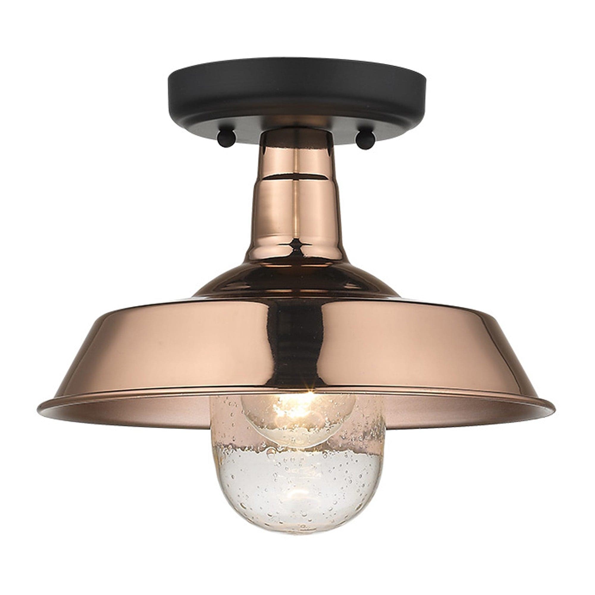 Shiny Copper Shallow Plate Adjustable Pendant Light - Homeroots