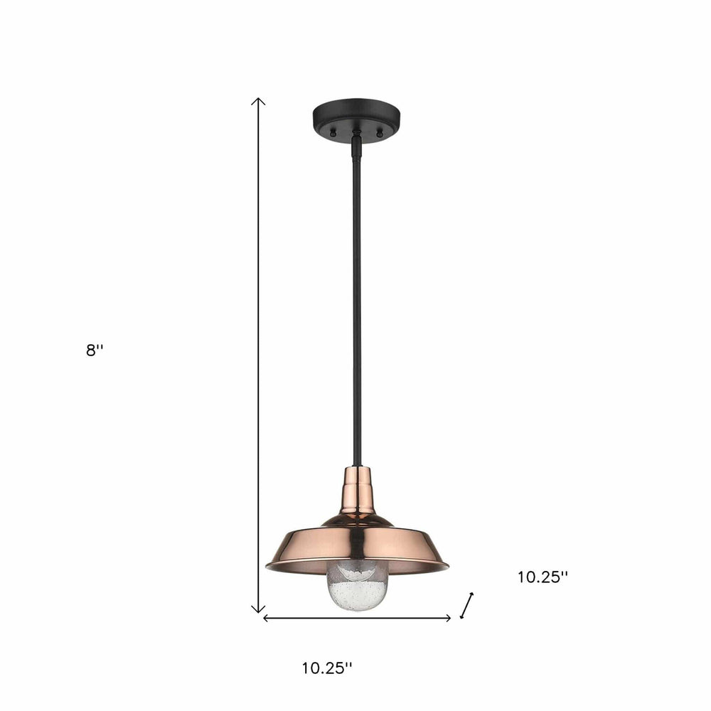 Shiny Copper Shallow Plate Adjustable Pendant Light - Homeroots - Flyclothing LLC