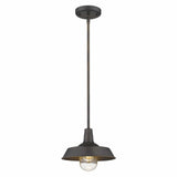 Antique Bronze Shallow Plate Adjustable Pendant Light - Homeroots