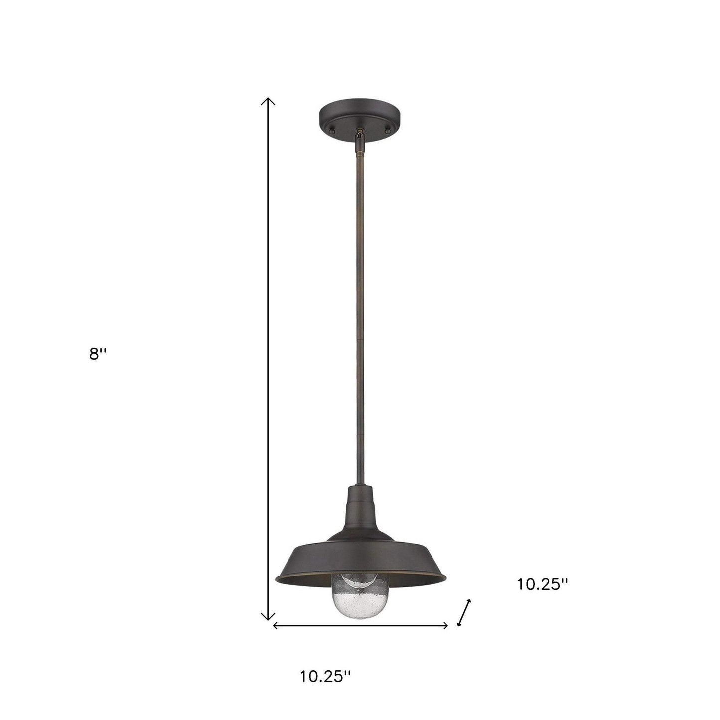 Antique Bronze Shallow Plate Adjustable Pendant Light - Homeroots - Flyclothing LLC