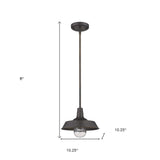 Antique Bronze Shallow Plate Adjustable Pendant Light - Homeroots - Flyclothing LLC