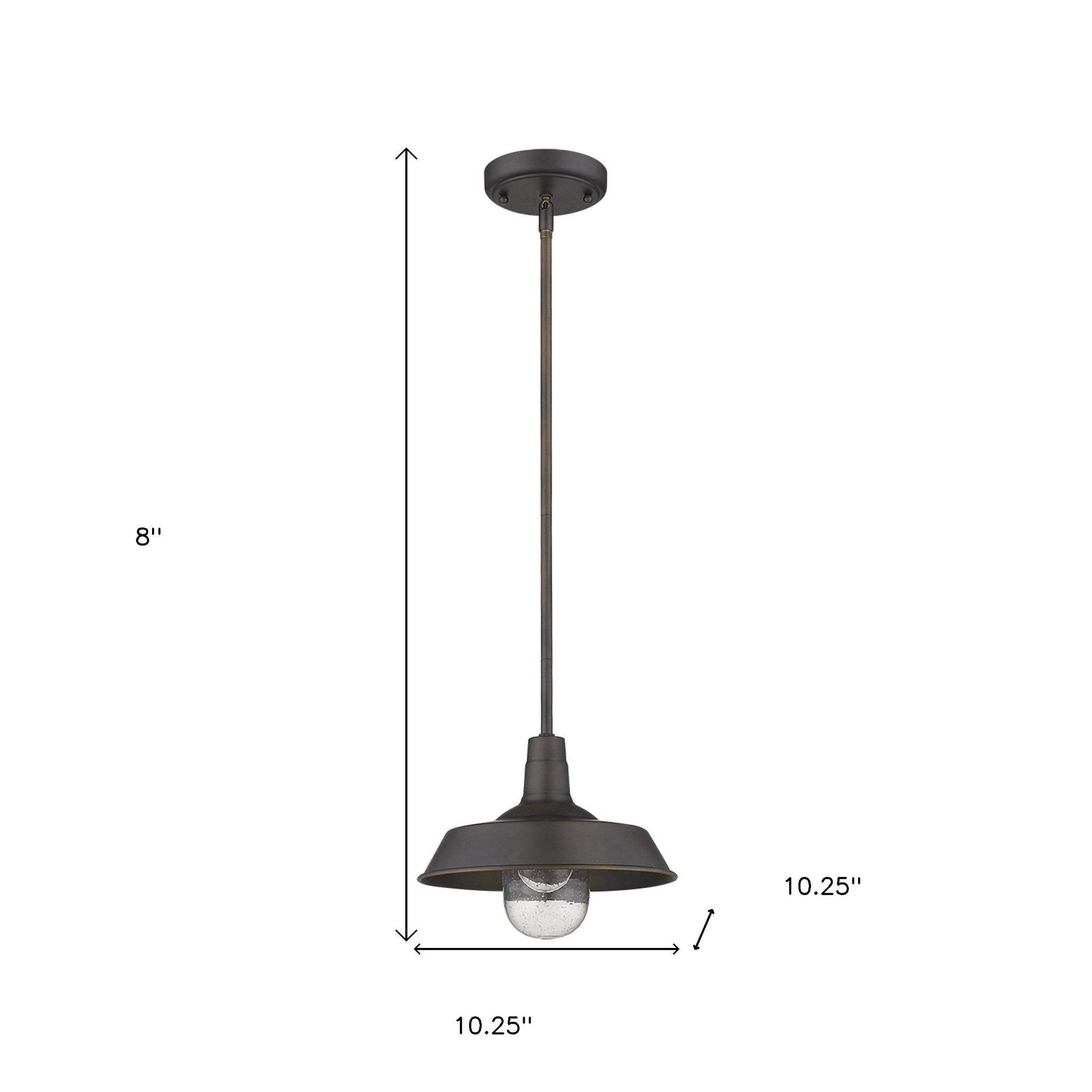 Antique Bronze Shallow Plate Adjustable Pendant Light - Homeroots - Flyclothing LLC