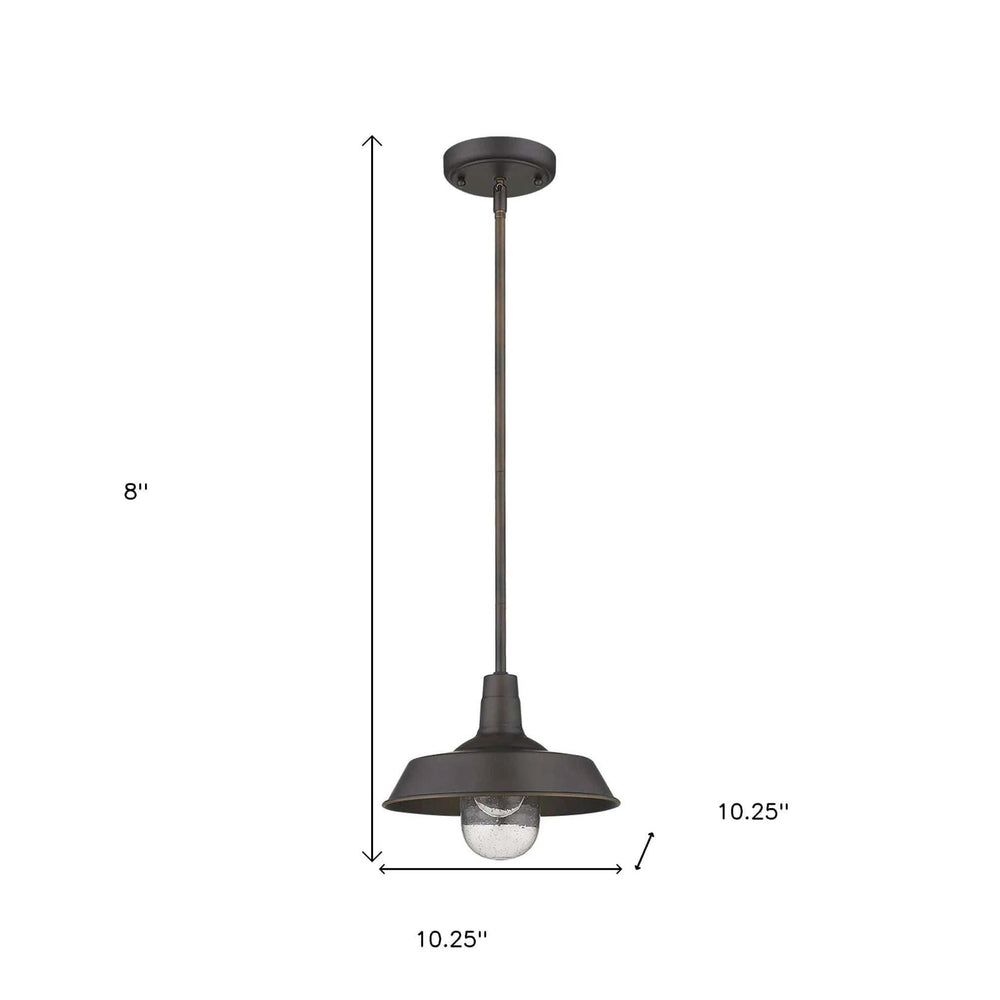 Antique Bronze Shallow Plate Adjustable Pendant Light - Homeroots - Flyclothing LLC