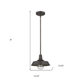 Antique Bronze Shallow Plate Adjustable Pendant Light - Homeroots - Flyclothing LLC