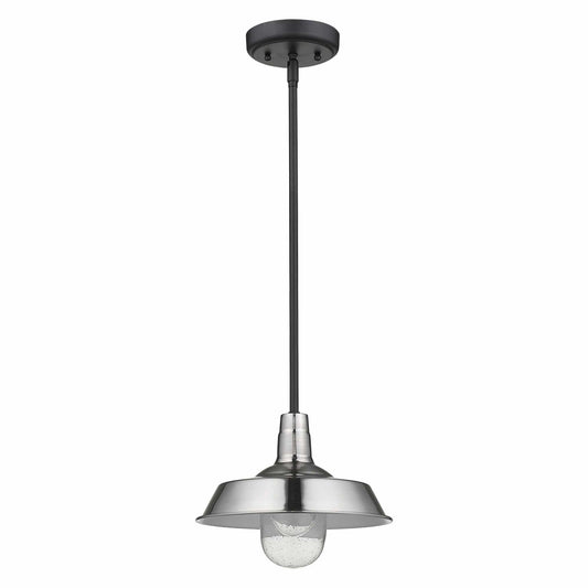 Silver Shallow Plate Adjustable Pendant Light - Homeroots