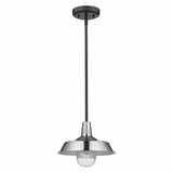 Silver Shallow Plate Adjustable Pendant Light - Homeroots