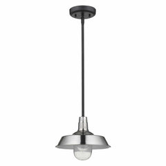 Silver Shallow Plate Adjustable Pendant Light - Homeroots