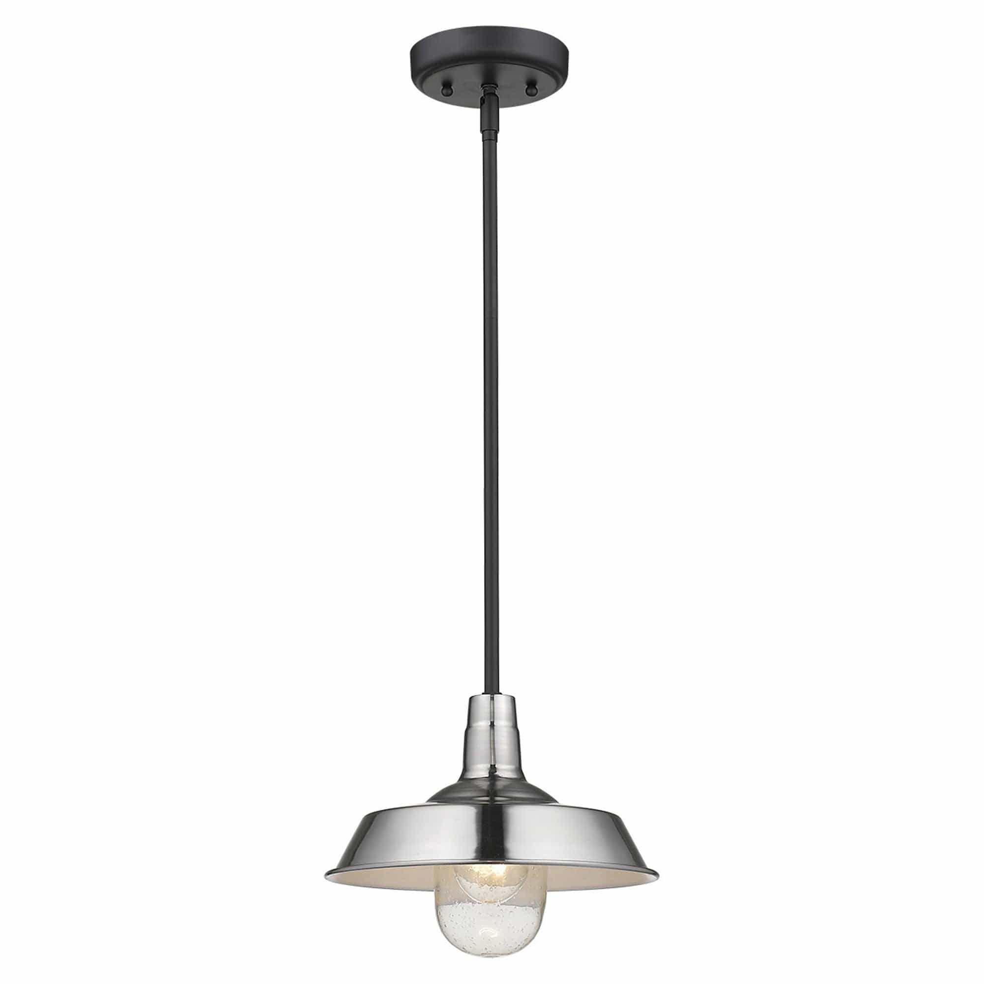 Silver Shallow Plate Adjustable Pendant Light - Homeroots