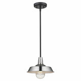 Silver Shallow Plate Adjustable Pendant Light - Homeroots