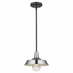 Silver Shallow Plate Adjustable Pendant Light - Homeroots