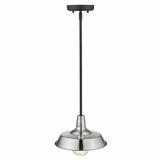 Silver Shallow Plate Adjustable Pendant Light - Homeroots
