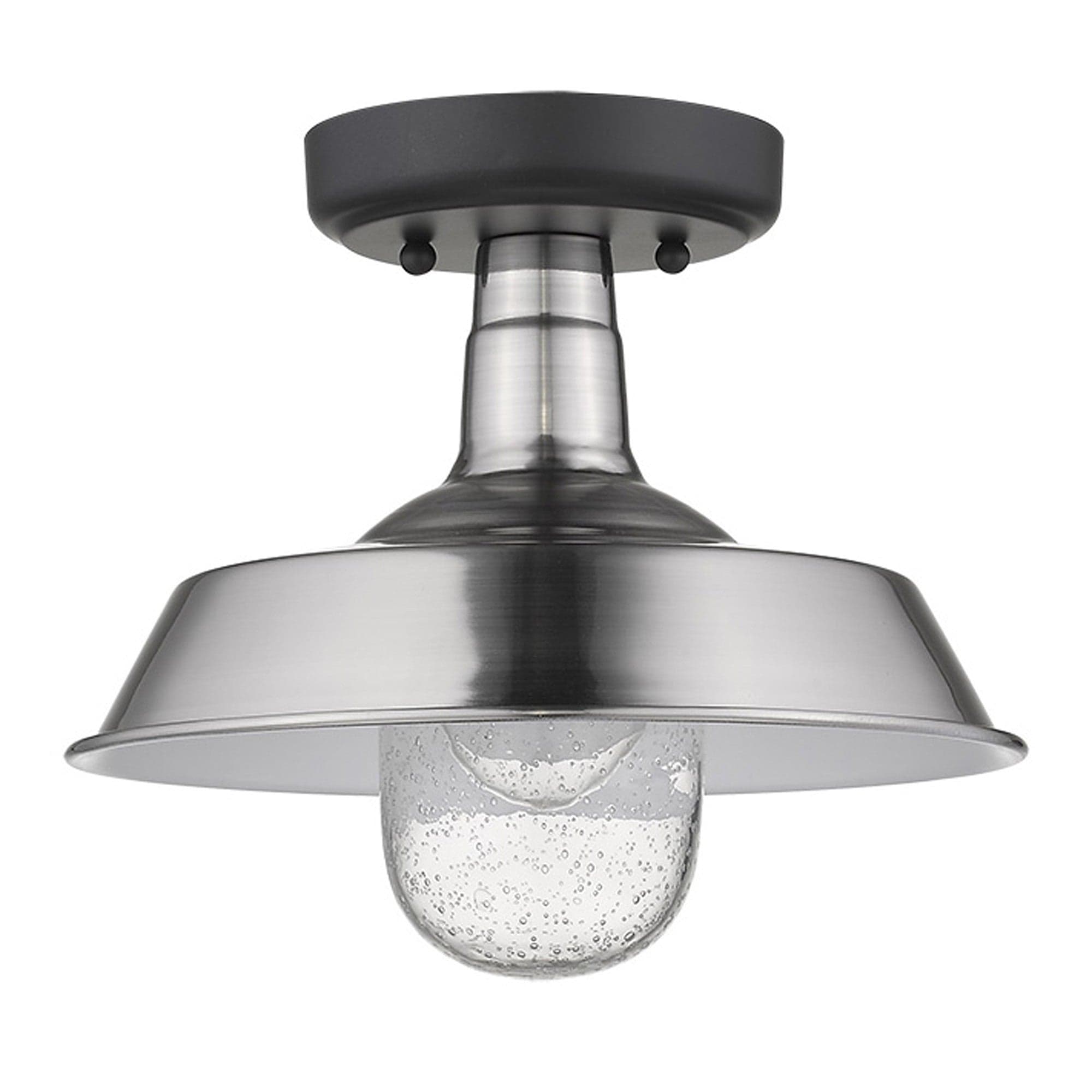 Silver Shallow Plate Adjustable Pendant Light - Homeroots