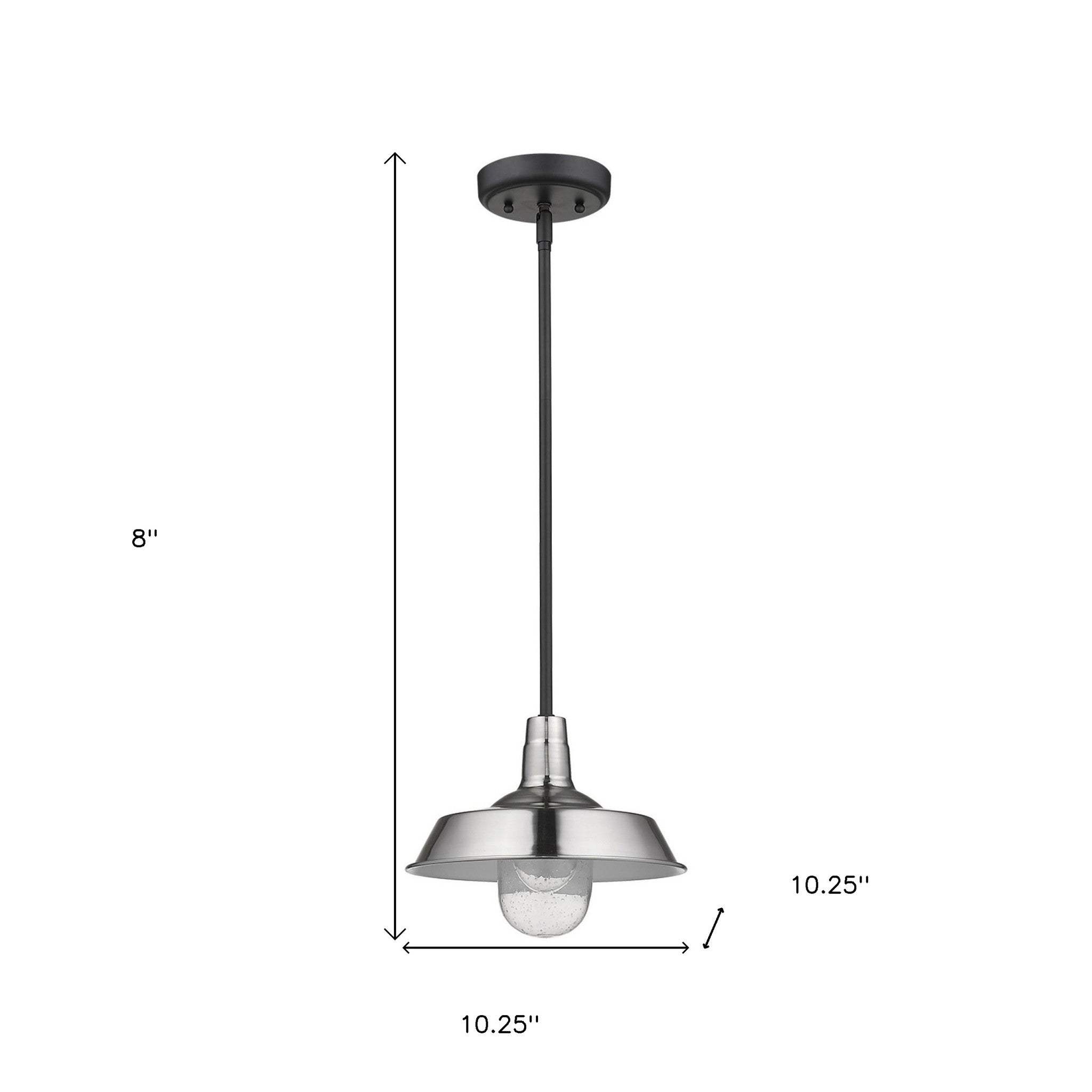 Silver Shallow Plate Adjustable Pendant Light - Homeroots - Flyclothing LLC
