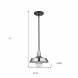 Silver Shallow Plate Adjustable Pendant Light - Homeroots - Flyclothing LLC