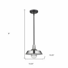 Silver Shallow Plate Adjustable Pendant Light - Homeroots