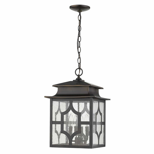 Calvert 4-Light Oil-Rubbed Bronze Hanging Lantern - Homeroots