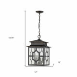 Calvert 4-Light Oil-Rubbed Bronze Hanging Lantern - Homeroots - Flyclothing LLC
