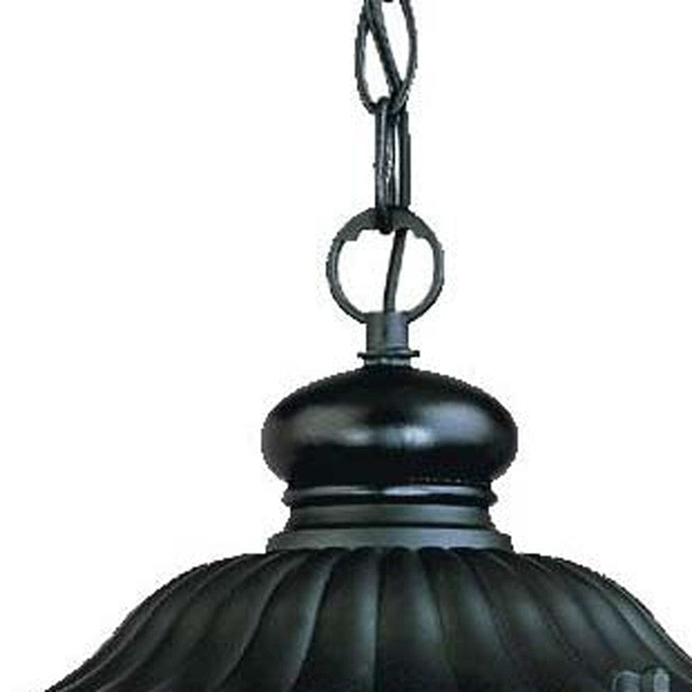 Naples 1-Light Matte Black Hanging Light - Homeroots