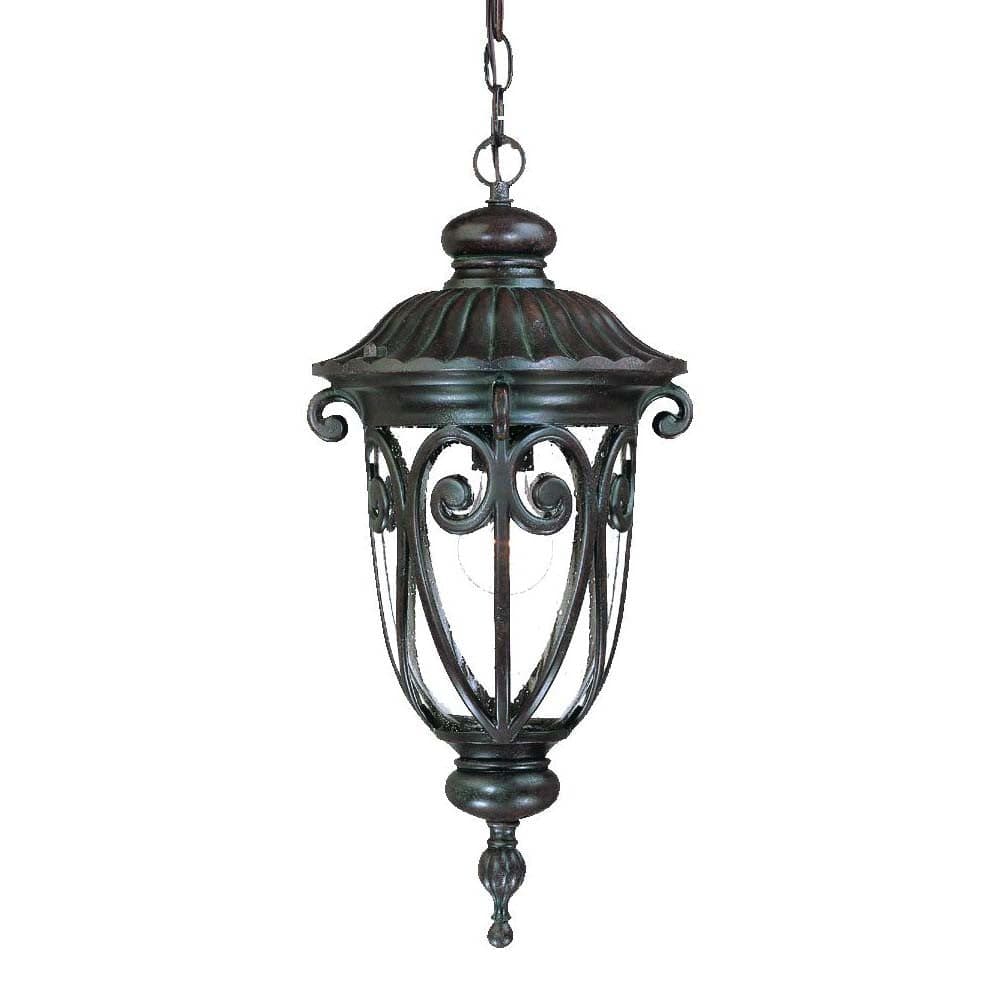 Naples 1-Light Marbelized Mahogany Hanging Light - Homeroots