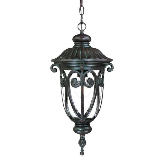 Naples 1-Light Marbelized Mahogany Hanging Light - Homeroots