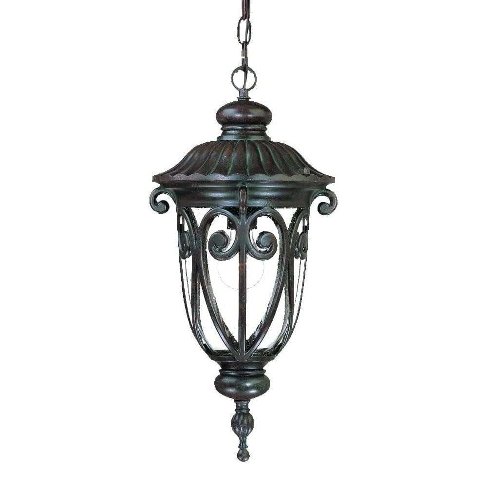 Naples 1-Light Marbelized Mahogany Hanging Light - Homeroots - Flyclothing LLC