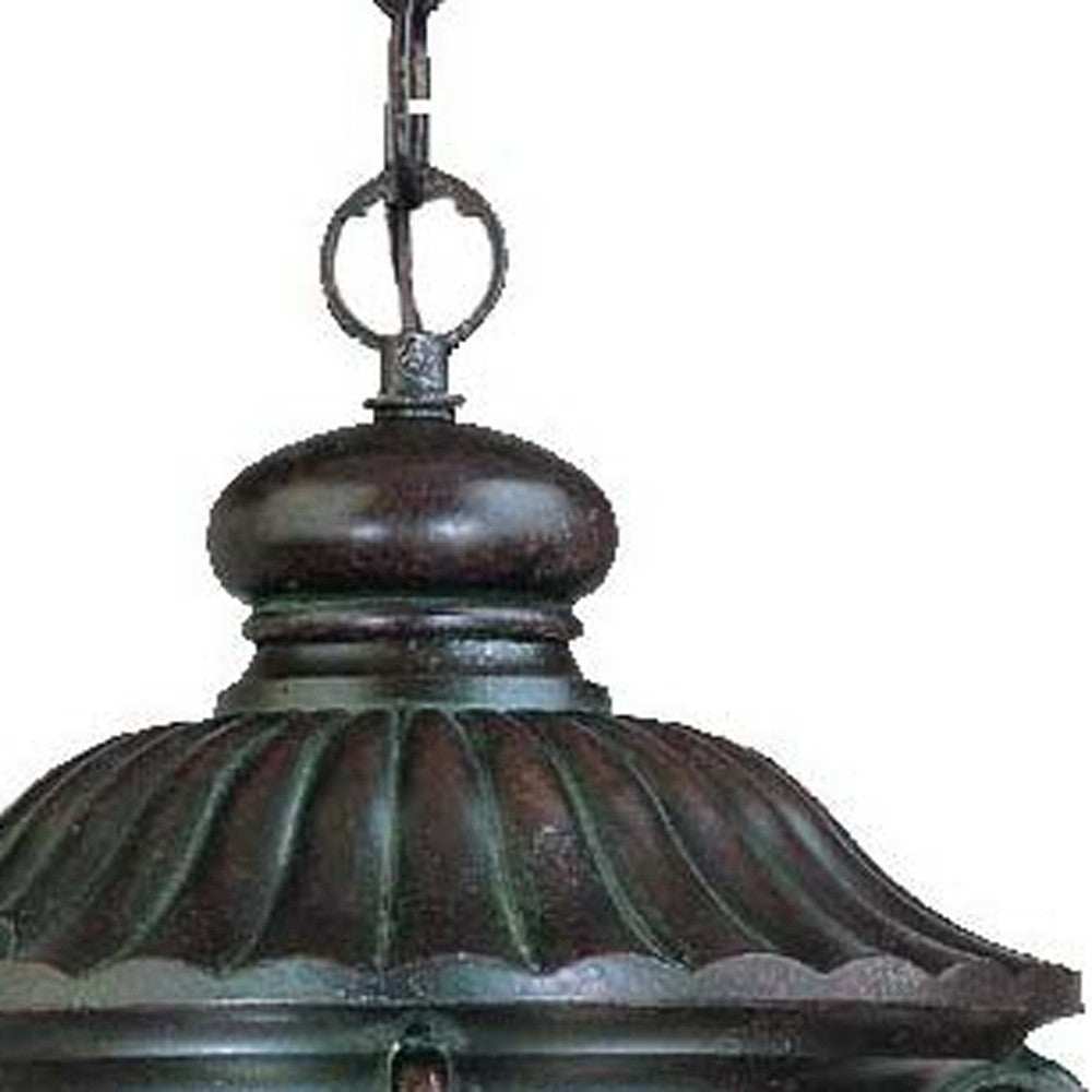 Naples 1-Light Marbelized Mahogany Hanging Light - Homeroots - Flyclothing LLC
