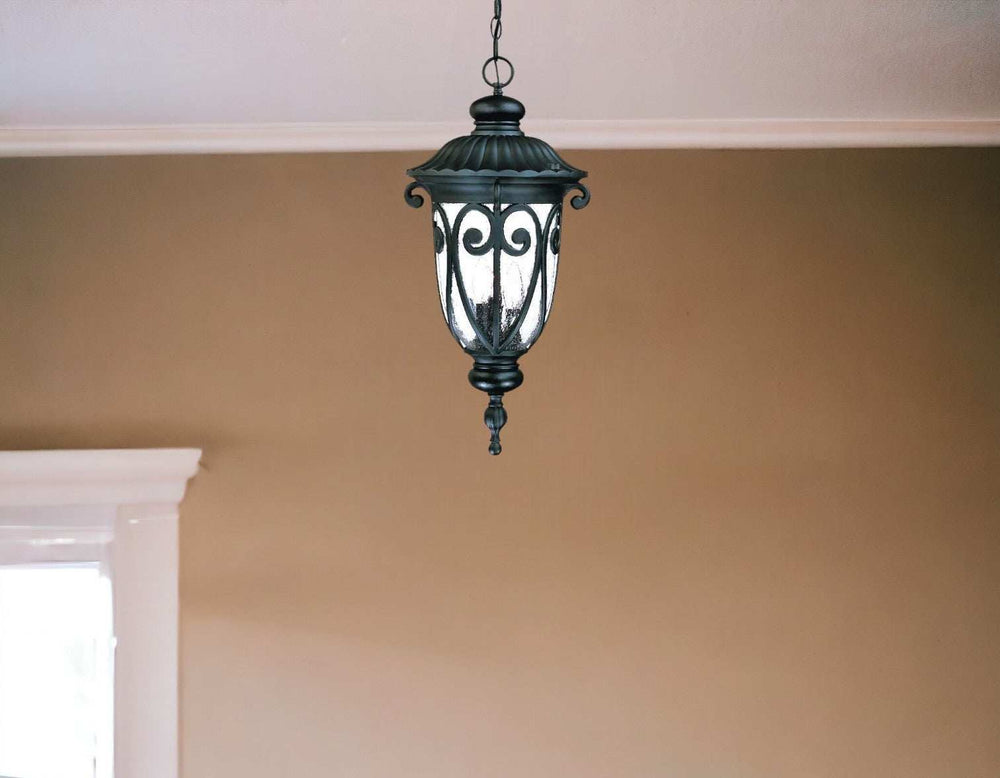 Naples 3-Light Matte Black Hanging Light - Homeroots - Flyclothing LLC