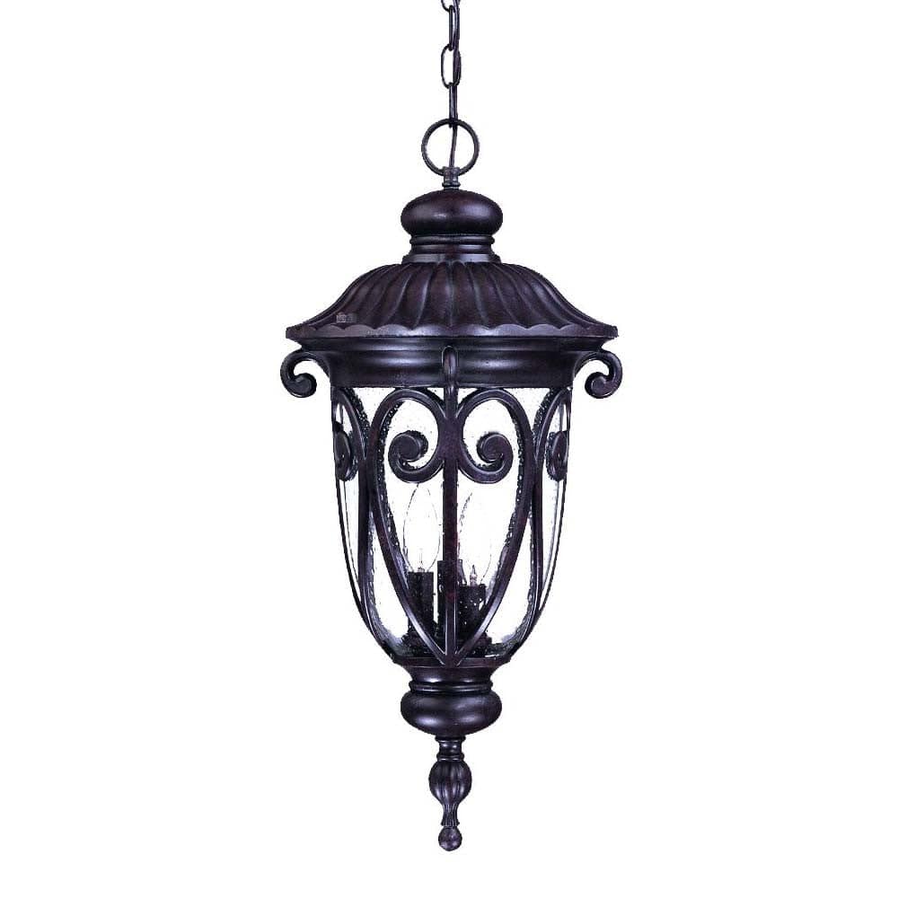 Naples 3-Light Marbelized Mahogany Hanging Light - Homeroots