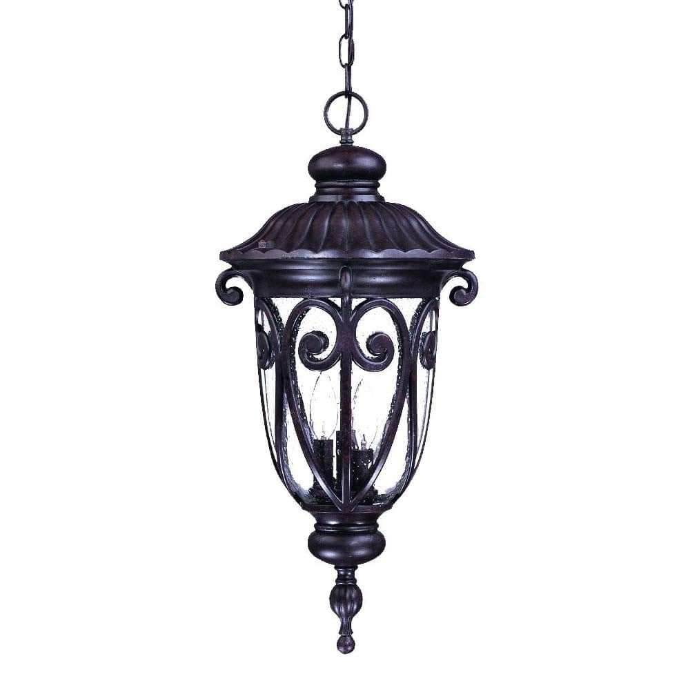 Naples 3-Light Marbelized Mahogany Hanging Light - Homeroots - Flyclothing LLC