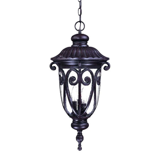 Naples 3-Light Marbelized Mahogany Hanging Light - Homeroots