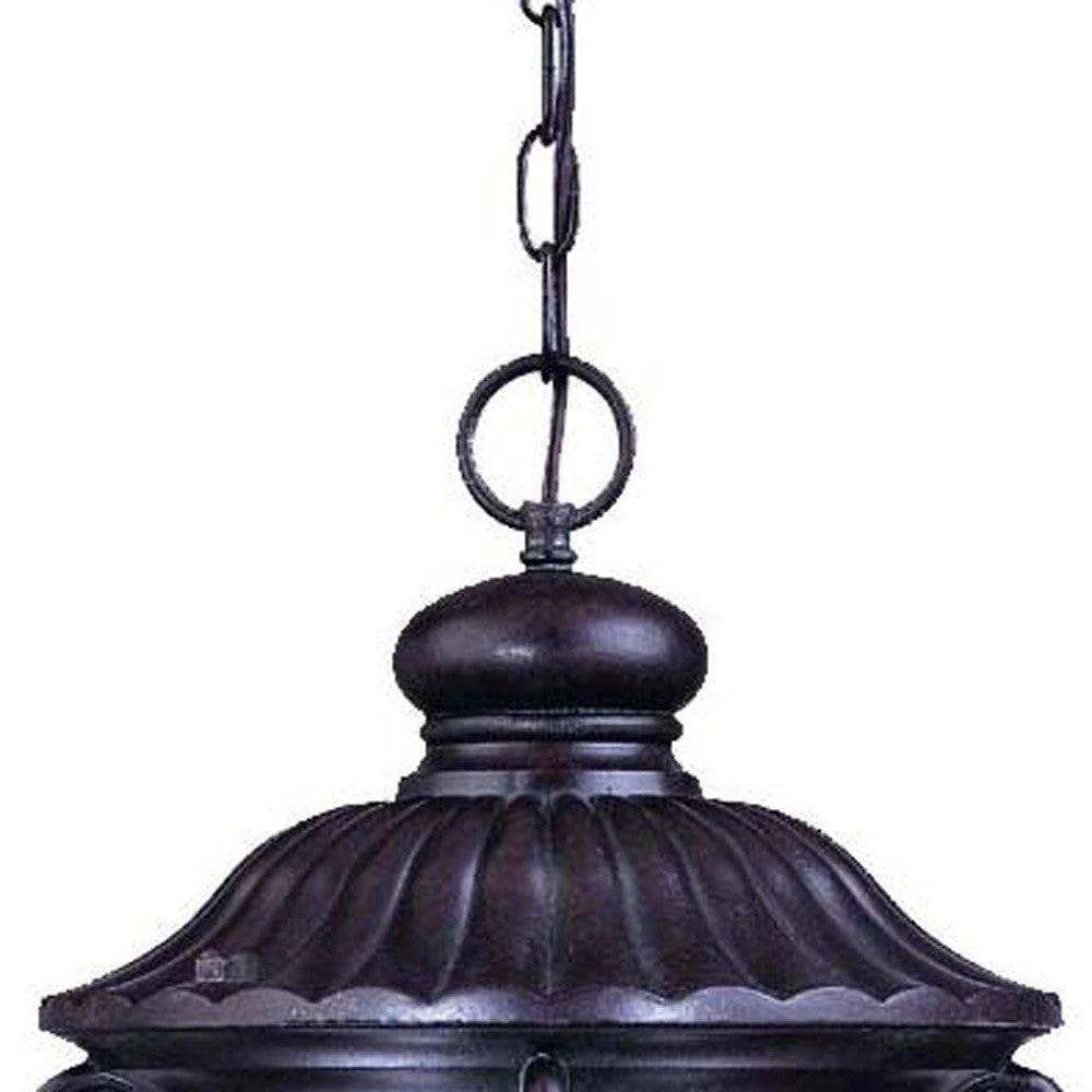 Naples 3-Light Marbelized Mahogany Hanging Light - Homeroots - Flyclothing LLC