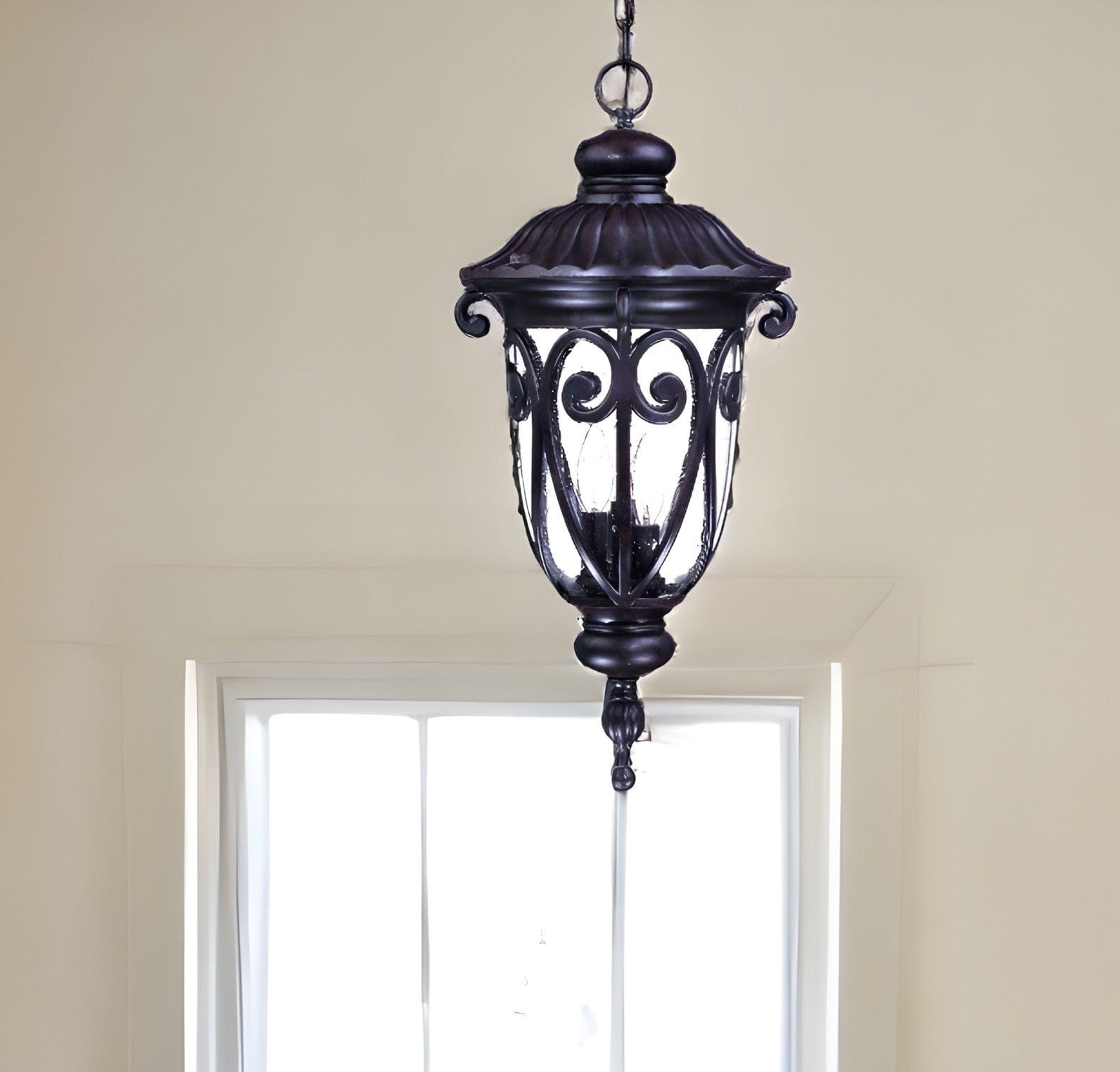 Naples 3-Light Marbelized Mahogany Hanging Light - Homeroots