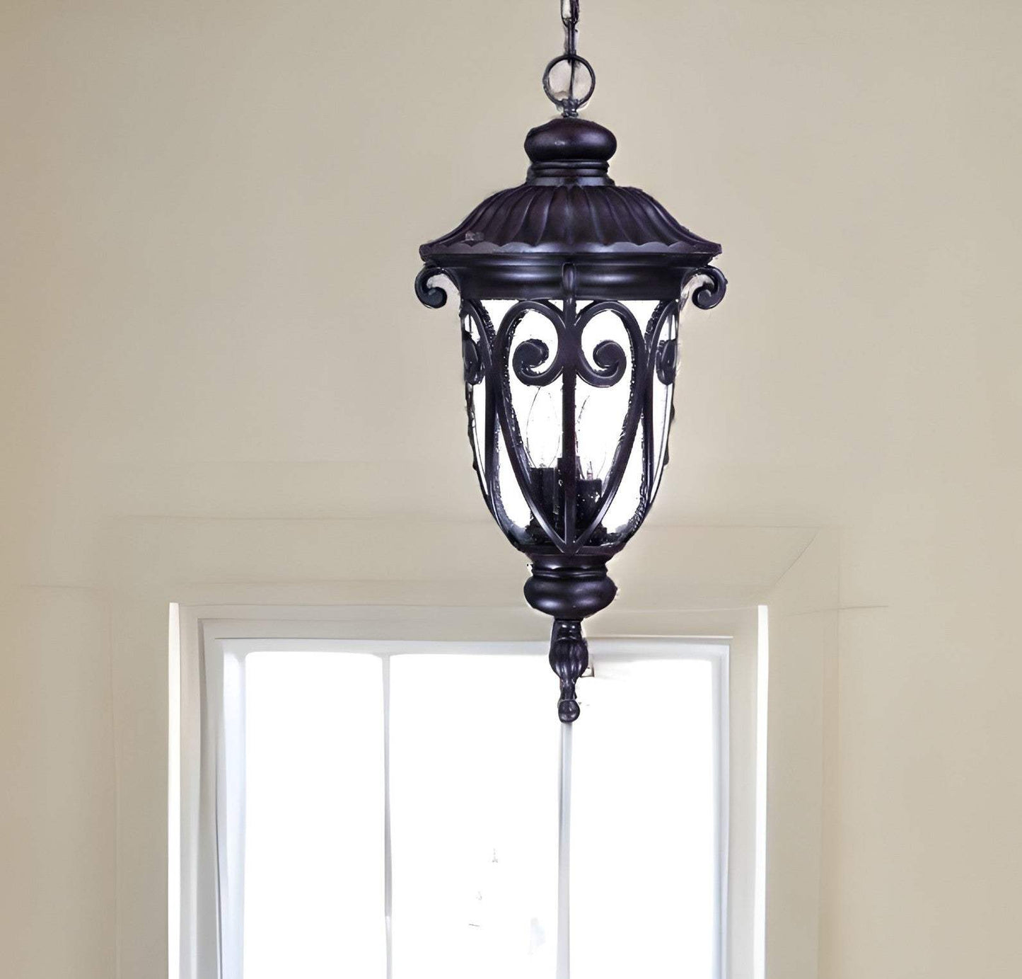 Naples 3-Light Marbelized Mahogany Hanging Light - Homeroots - Flyclothing LLC