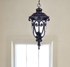 Naples 3-Light Marbelized Mahogany Hanging Light - Homeroots