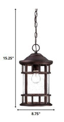 Antique Bronze Canister Hanging Light - Homeroots