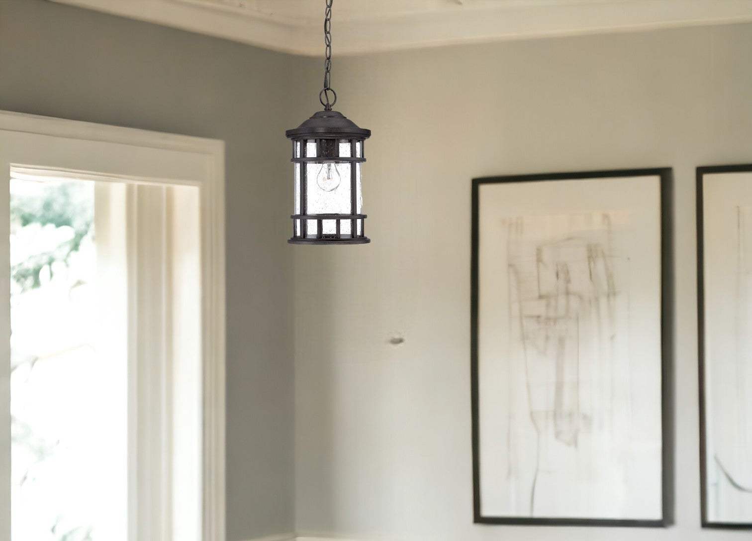 Matte Black Canister Hanging Light - Homeroots - Flyclothing LLC