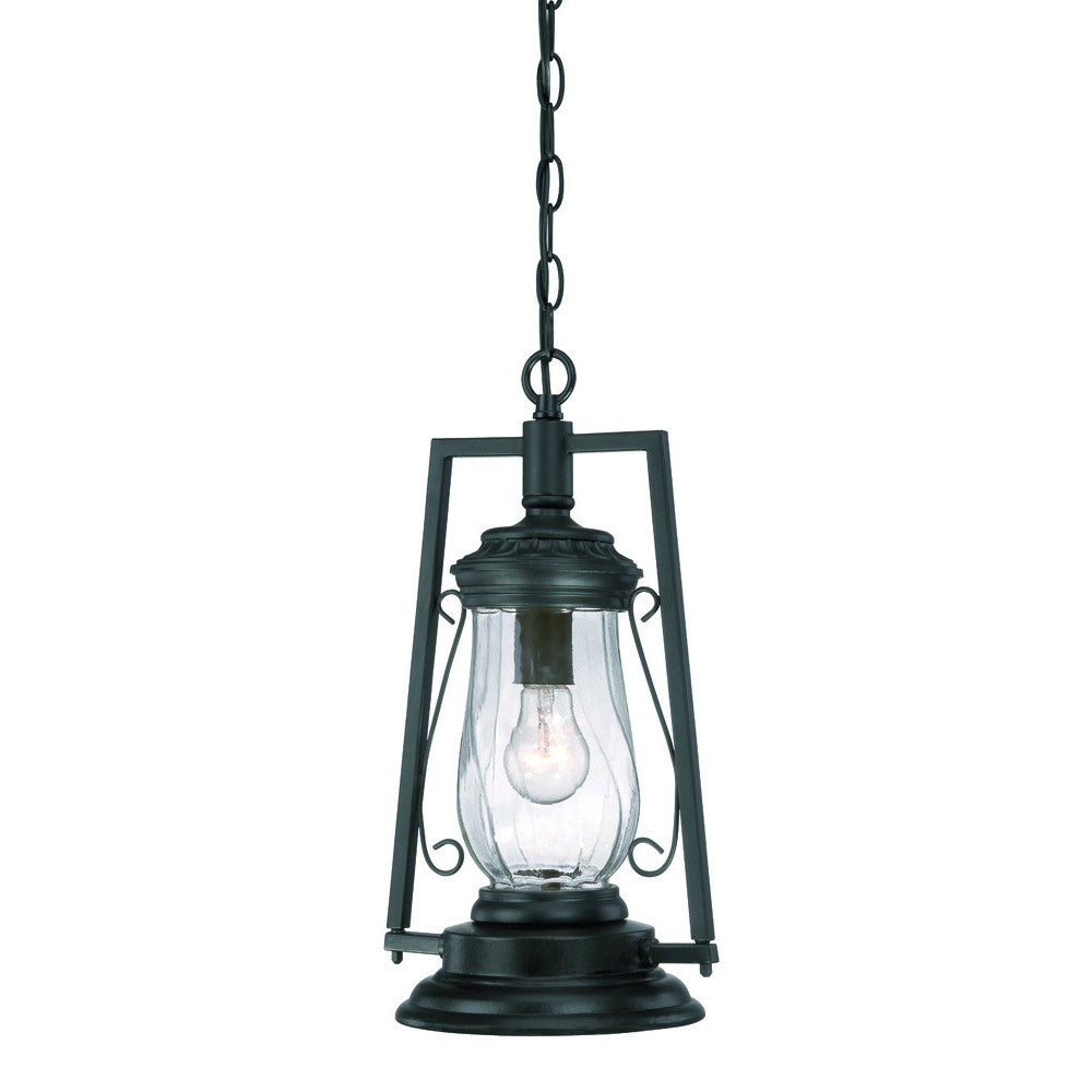 Matte Black Oil Lamp Hanging Light - Homeroots