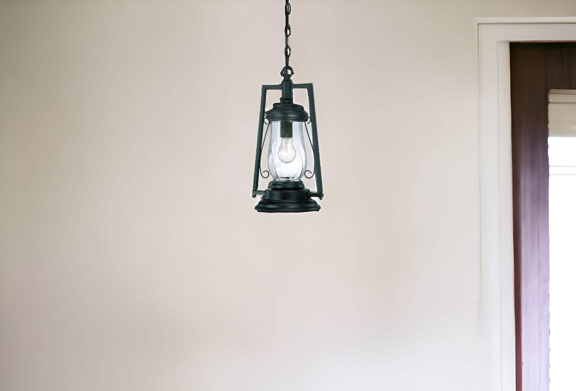 Matte Black Oil Lamp Hanging Light - Homeroots - Flyclothing LLC