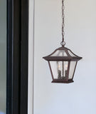 Antique Bronze Birdhouse Shape Outdoor Hanging Light - Homeroots