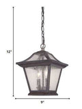 Matte Black Birdhouse Shape Outdoor Hanging Light - Homeroots - Flyclothing LLC