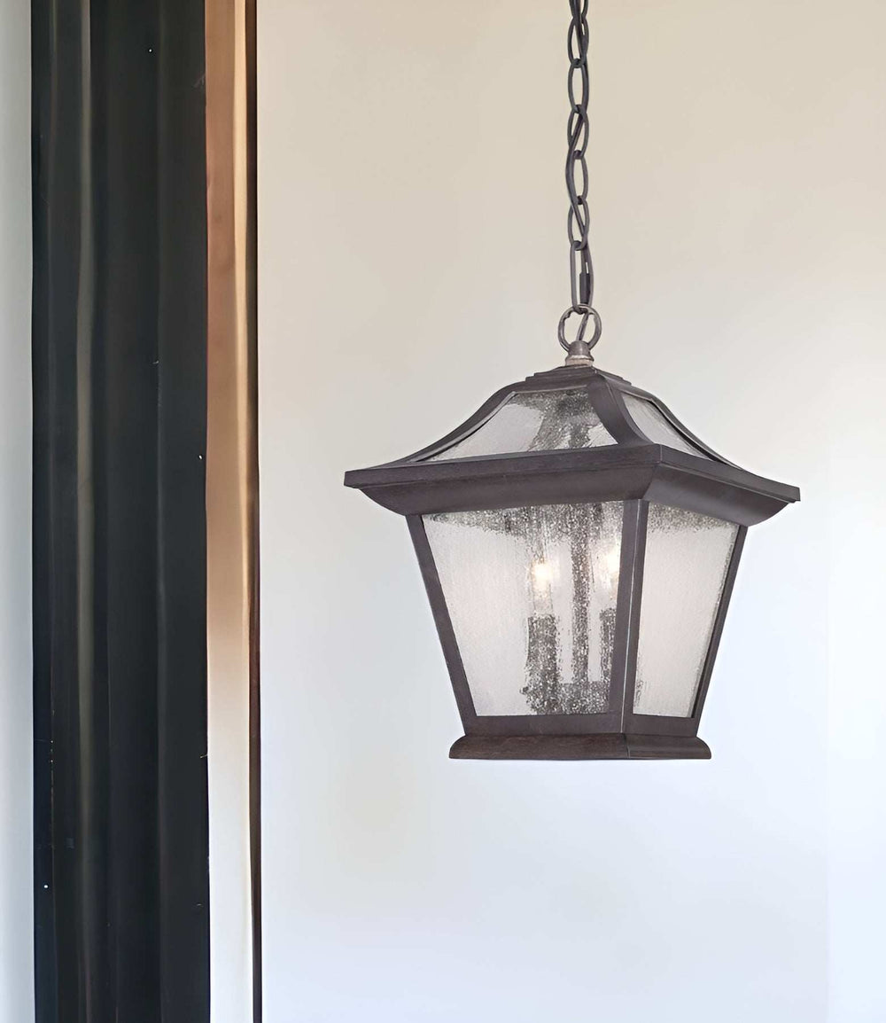 Matte Black Birdhouse Shape Outdoor Hanging Light - Homeroots - Flyclothing LLC